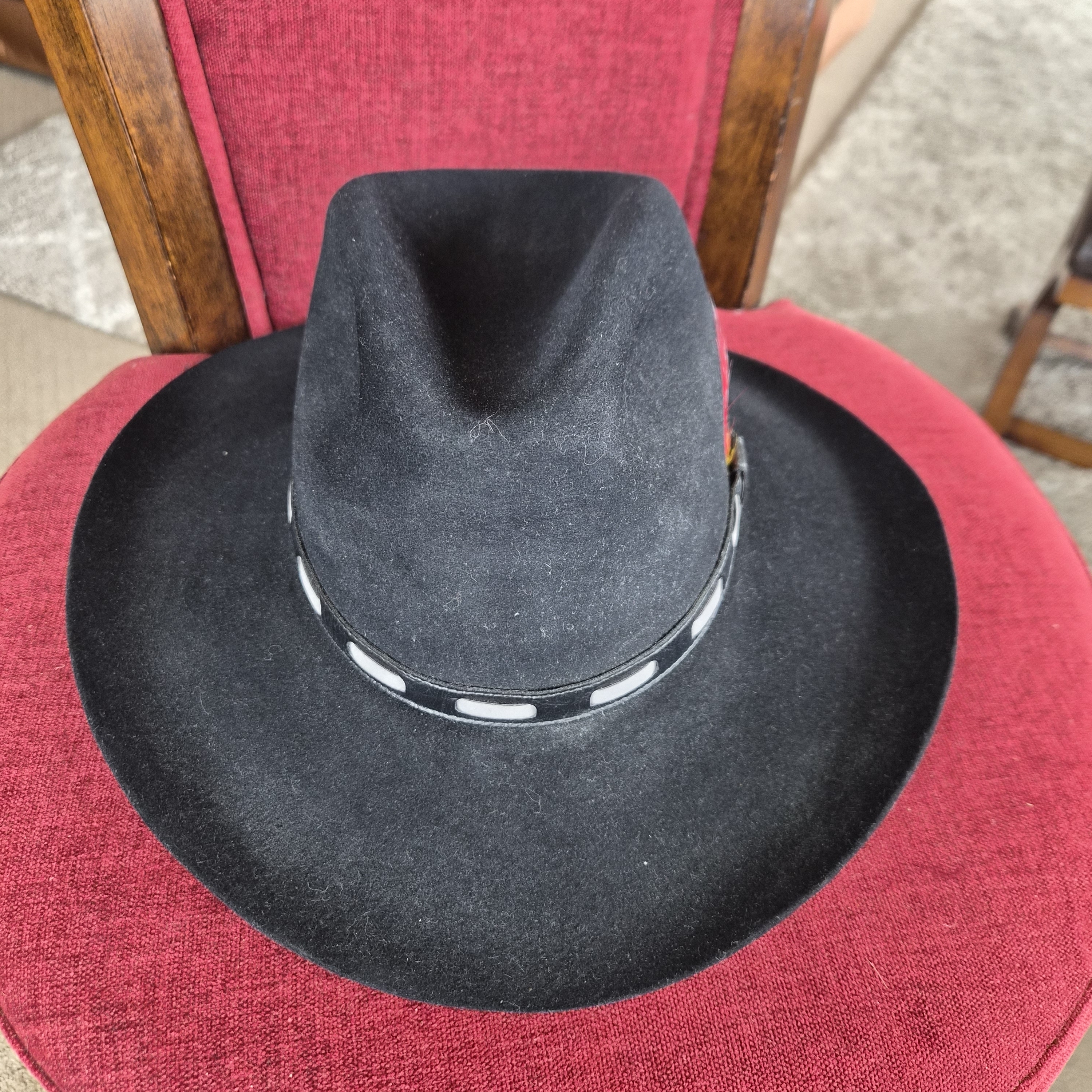Stetson Black Felt Cowboy Hat With Contrasting Band